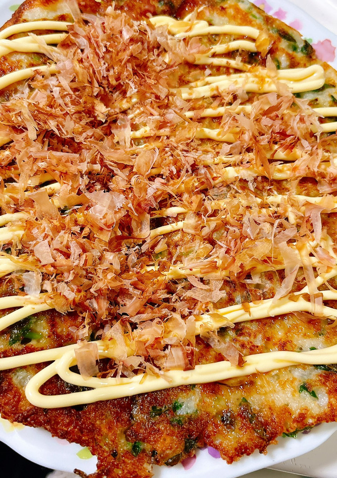 長芋と豆苗のお好み焼き風♡-レシピのメイン写真
