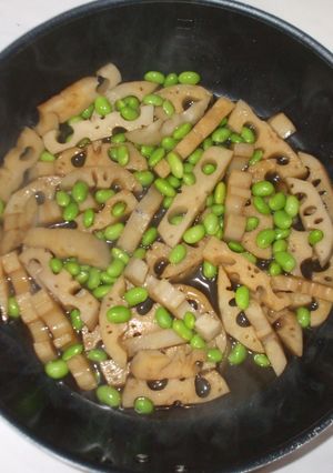 キンピラ蓮根♪簡単レシピ目の痛み目の充血-レシピのメイン写真