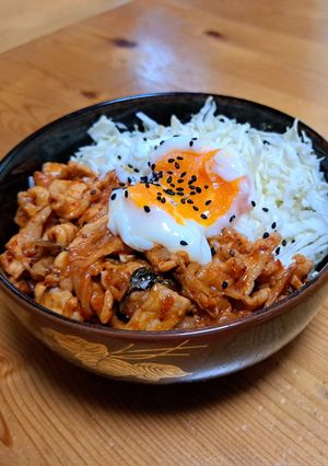 🇯🇵特製 豚キムチ丼-レシピのメイン写真
