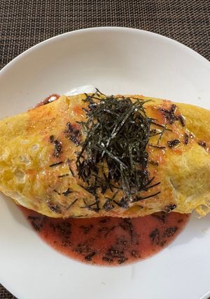 ひじきごはんのたらこソースオムライス-レシピのメイン写真