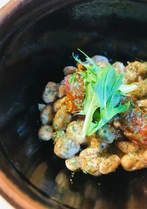 毎日の納豆●ストックミートソース添え-レシピのメイン写真