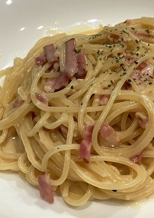 ワンパン！ベーコンのクリームパスタ-レシピのメイン写真