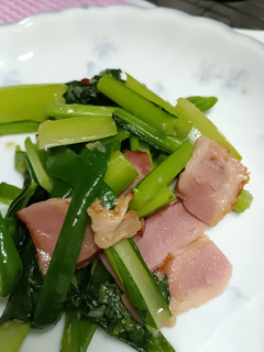 町中華/青菜とベーコンのニンニク炒め-レシピのメイン写真