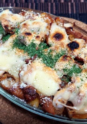 超簡単！じゃがいもとキノコのチーズ焼き！-レシピのメイン写真