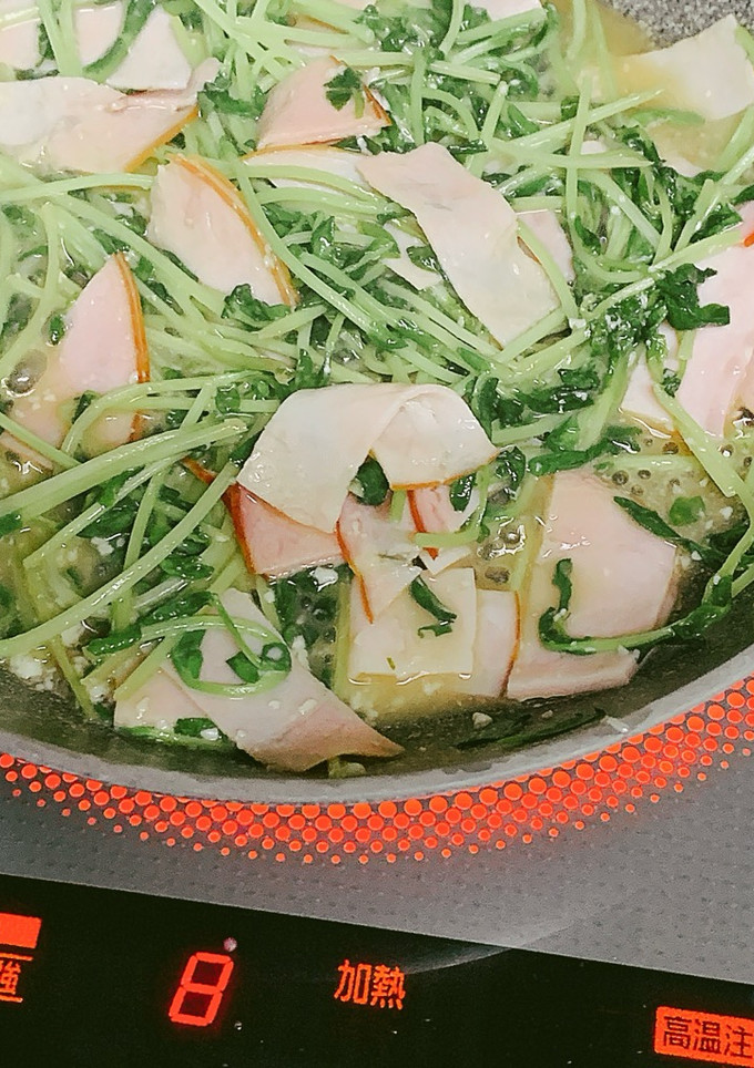 豆苗とハムのマヨポン炒め お弁当おかずに-レシピのメイン写真