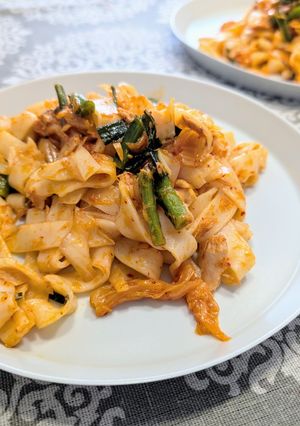 免疫アップ！ツナキムチーズの焼ききしめん-レシピのメイン写真