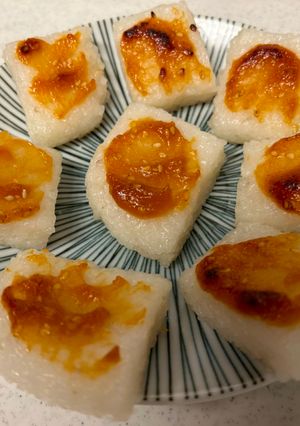 おはぎを作ったあまりもちごはんで味噌焼き-レシピのメイン写真