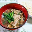簡単ランチ!豚バラ肉きのこ小松菜つけ素麺