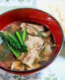 簡単ランチ！豚バラ肉きのこ小松菜つけ素麺