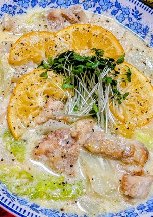 肉ダイエット⑳鶏肉白菜のレモンクリーム煮-レシピのメイン写真