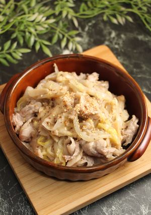レンジで簡単！豚こま舞茸白菜-レシピのメイン写真