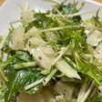 大根の漬物と水菜のマヨネーズサラダ