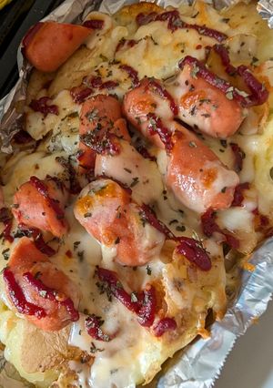 簡単★ポテト&ソーセージのチーズ焼き-レシピのメイン写真