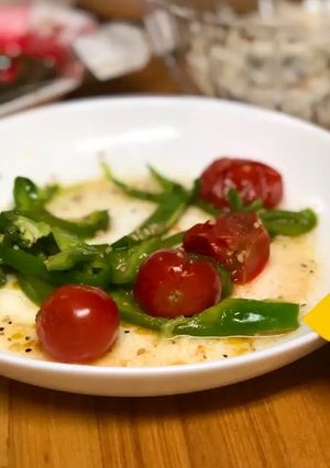 ピーマンとミニトマトのレンチン-レシピのメイン写真