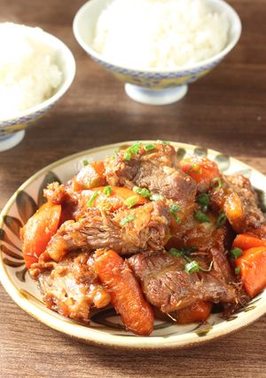 【豚バラ軟骨と人参の甘辛煮】ご飯進む！-レシピのメイン写真