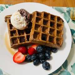 รูปของ プロテイン・チョコナッツワッフル
