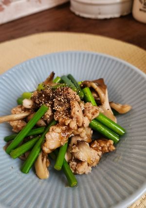 にんにくの芽と舞茸の炒め物-レシピのメイン写真