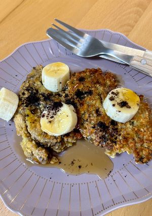 オートミールバナナパンケーキ-レシピのメイン写真