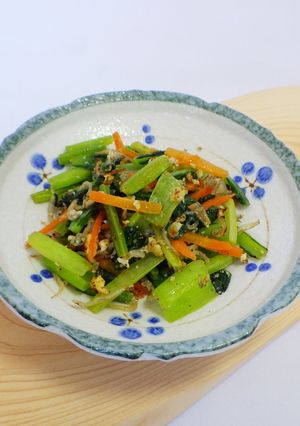 小松菜とちりめんじゃこの炒め物-レシピのメイン写真