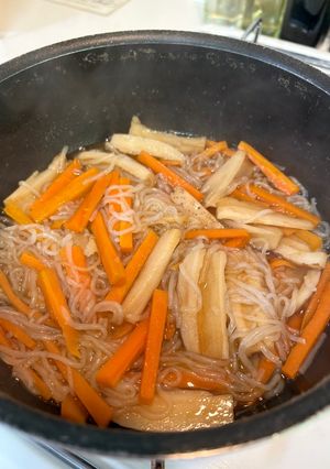蓮根人参白滝の煮物-レシピのメイン写真