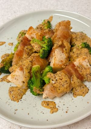 水煮たけのこの肉巻き♪マスタードソース-レシピのメイン写真