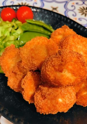 お豆腐だけ！カリッとふんわりナゲット-レシピのメイン写真