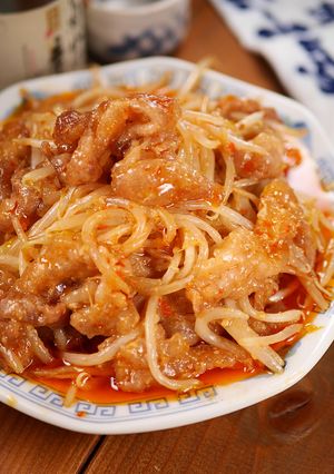 うま辛やみつき味噌ダレ豚もやし炒め定食🍚-レシピのメイン写真