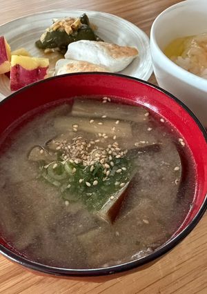 炒め茄子だけお味噌汁💜-レシピのメイン写真