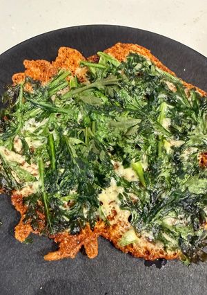 春菊とチーズのオリーブオイル焼き-レシピのメイン写真