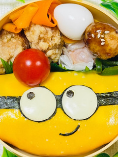 簡単キャラ弁☆ミニオンオムライス弁当☆-レシピのメイン写真