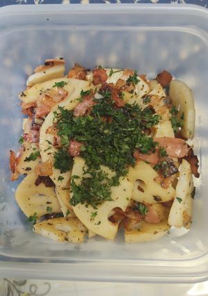 蓮根とベーコンのバター炒め-レシピのメイン写真