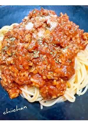 ひき肉の旨み感じるミートソースパスタ-レシピのメイン写真