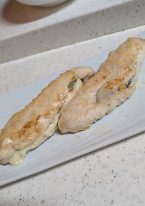 チーズがとろり！ささみの梅しそチーズ焼き-レシピのメイン写真