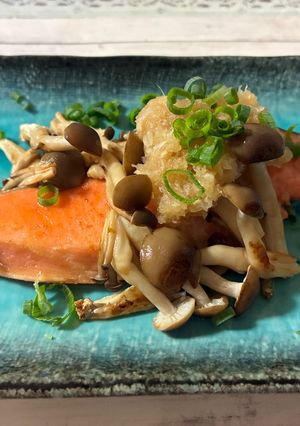 塩鮭のおろしポン酢✨しめじ添え-レシピのメイン写真