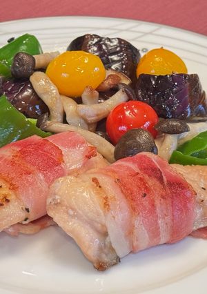 秋鮭のベーコン巻き-レシピのメイン写真