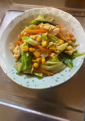 コーンと野菜のバター炒め-レシピのメイン写真