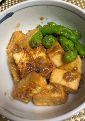 すりごま味噌厚揚げシシトウ炒め-レシピのメイン写真
