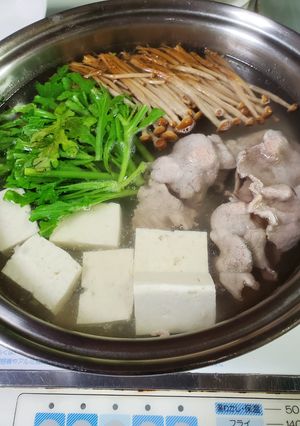 🤍我が家の常夜鍋(春菊)-レシピのメイン写真