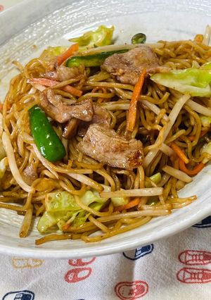 ノンフライヤーでマルちゃんソース焼きそば-レシピのメイン写真