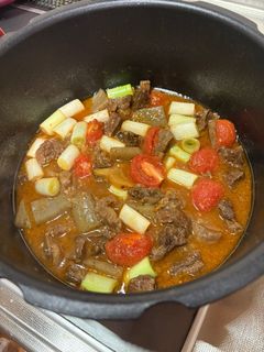 圧力鍋で簡単!牛すじとトマトの煮込み-レシピのメイン写真