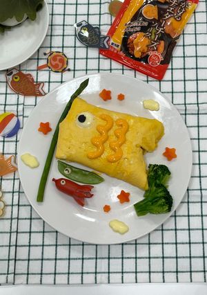 こどもの日こいのぼりオムライス🎏-レシピのメイン写真
