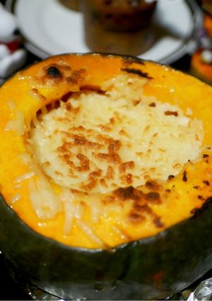 かぼちゃ丸ごとグラタン(簡単！おいしい)-レシピのメイン写真