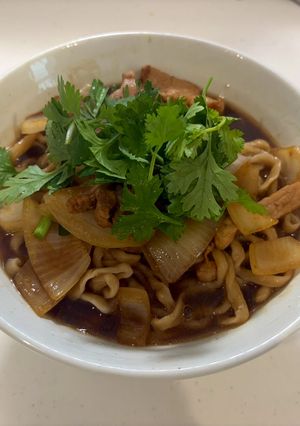 スタ満そば風ラーメン　パクチー乗せ-レシピのメイン写真