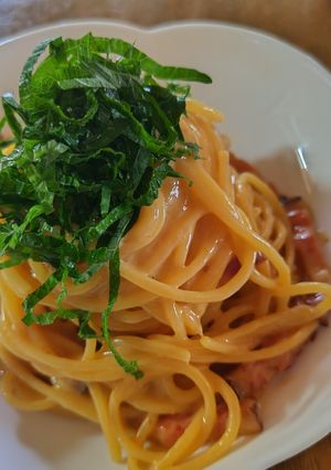 カルボナーラ風釜玉パスタ-レシピのメイン写真