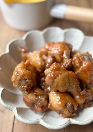 らっきょう酢再利用！鶏手羽元のさっぱり煮-レシピのメイン写真