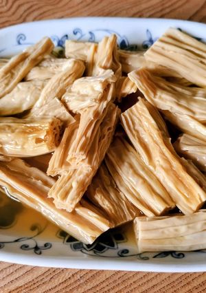 だしがじゅわっと♪干し湯葉の煮浸し-レシピのメイン写真