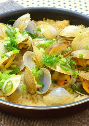 江戸甘味噌　あさりと筍の和風パエリア-レシピのメイン写真