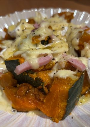 ねっとりほっくりカボチャのチーズハム焼き-レシピのメイン写真