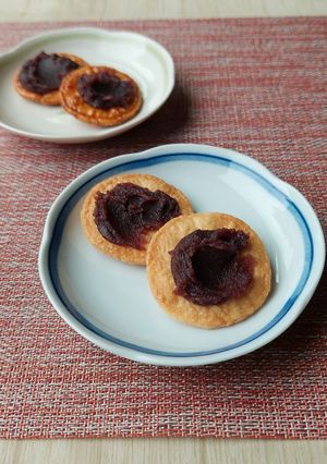 私のおやつ♡お煎餅にあんこ♡-レシピのメイン写真