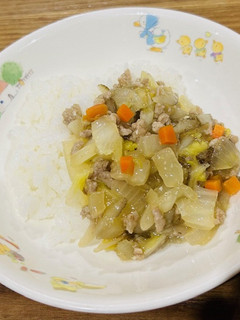 【保育所給食】あったか冬やさい丼-レシピのメイン写真